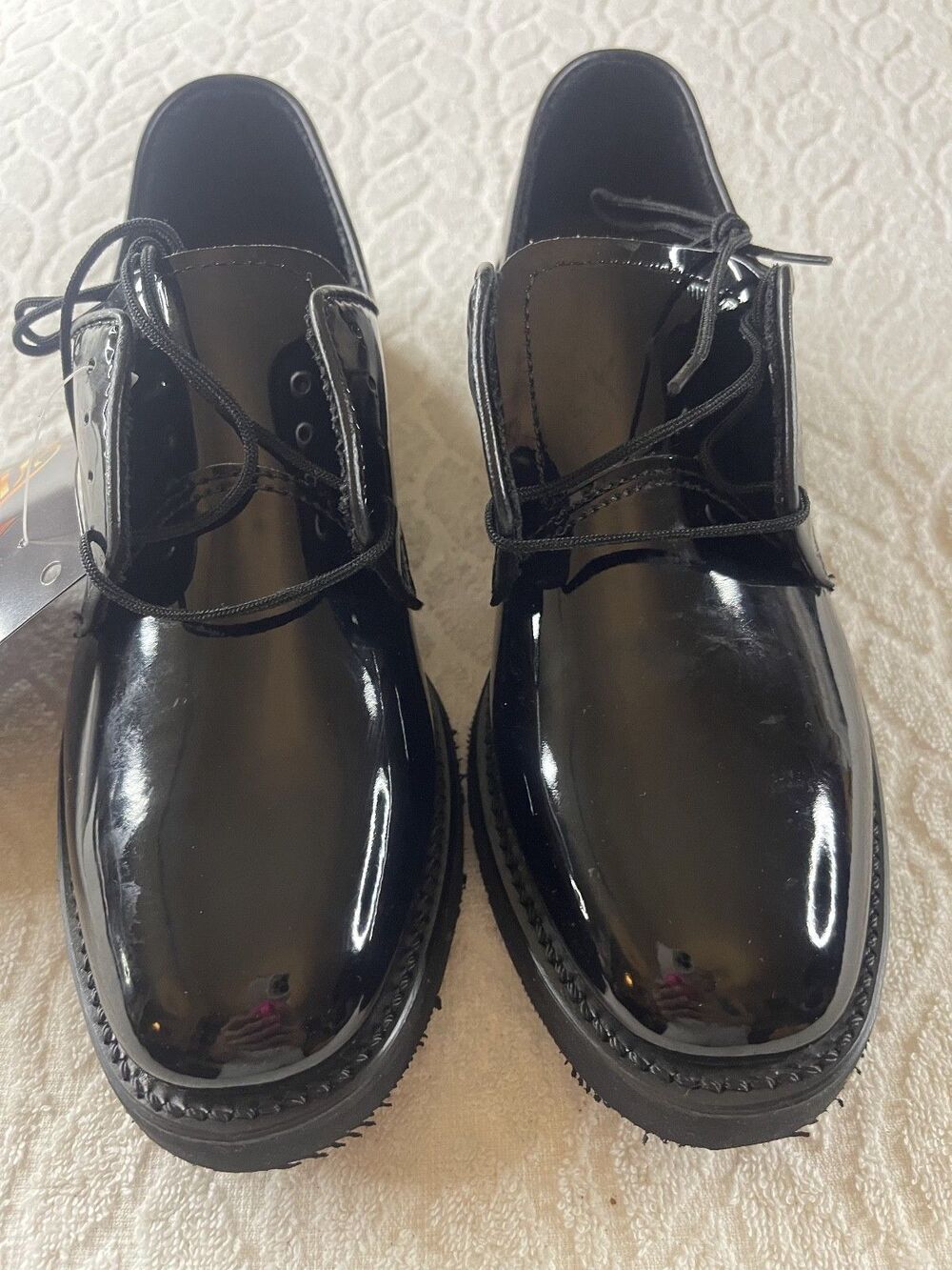 THOROGOOD Clarino  SZ 6.5 Glossy Oxford Uniform, Work  Women's Black Shoes (NEW)